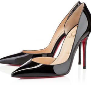 Gorgeous Christian Louboutin Iriza 100 Black Patent Heels Sz 40